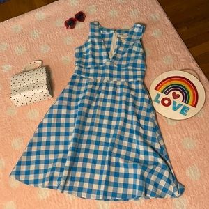 ModCloth Mata Traders Gingham Dress size M